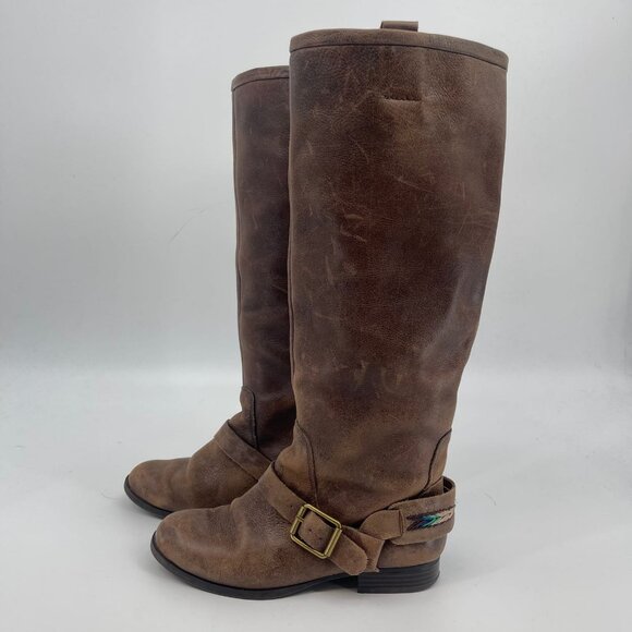 Lucky Brand Brown Leather Heeled Boots | Perfect for Any Occasion - Picture 5 of 10